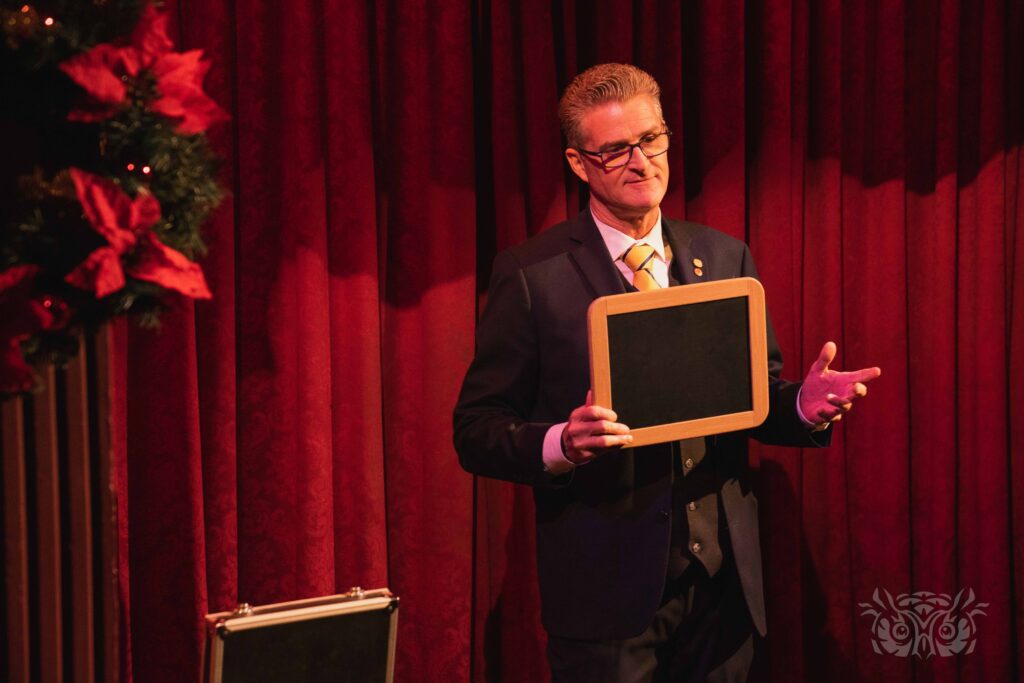 Corporate entertainer & mentalist James Knight Performing a show